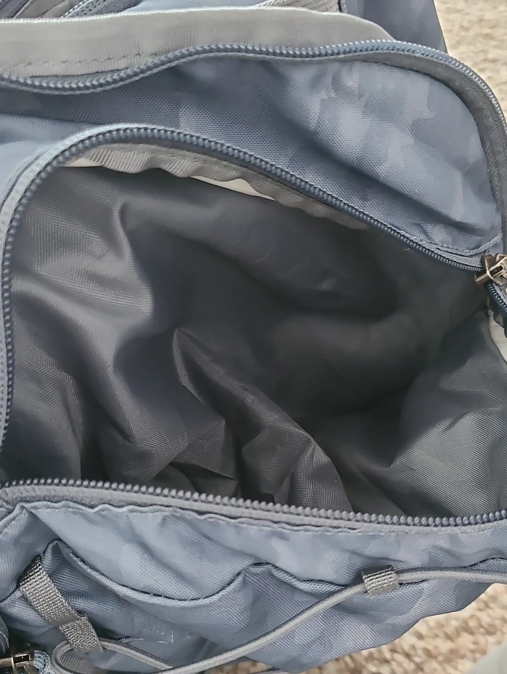 Patagonia Light Blue Camouflage Men's Backpack with Bungee Front